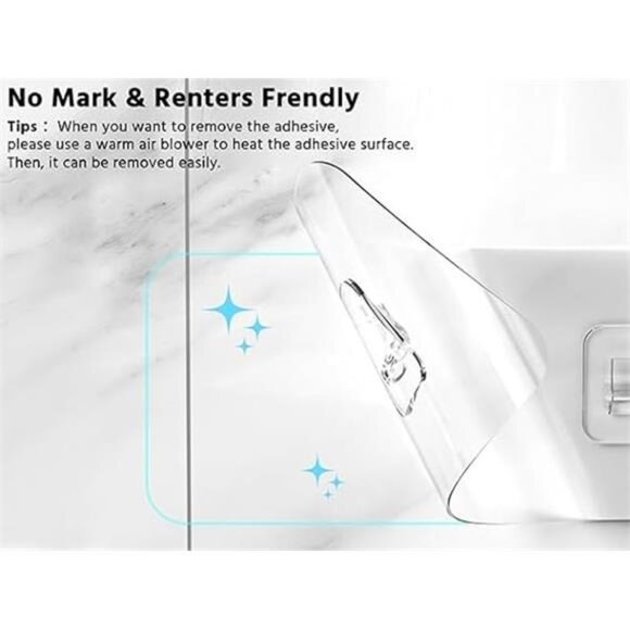 Shower Caddy Shelf Organizer Rack, Self Adhesive Black Bathroom - Picture 4 of 8